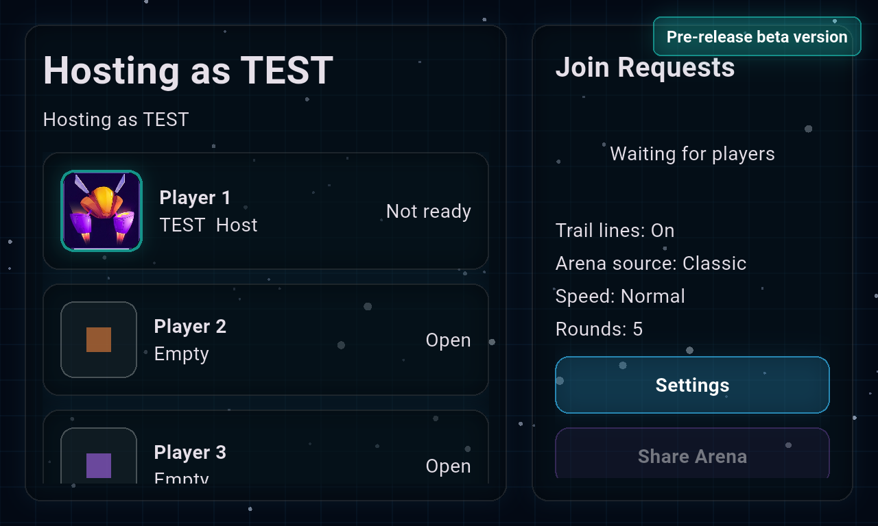 Rocket Rivals host lobby