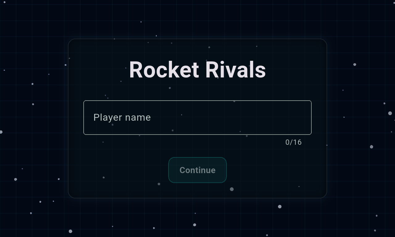 Rocket Rivals start screen