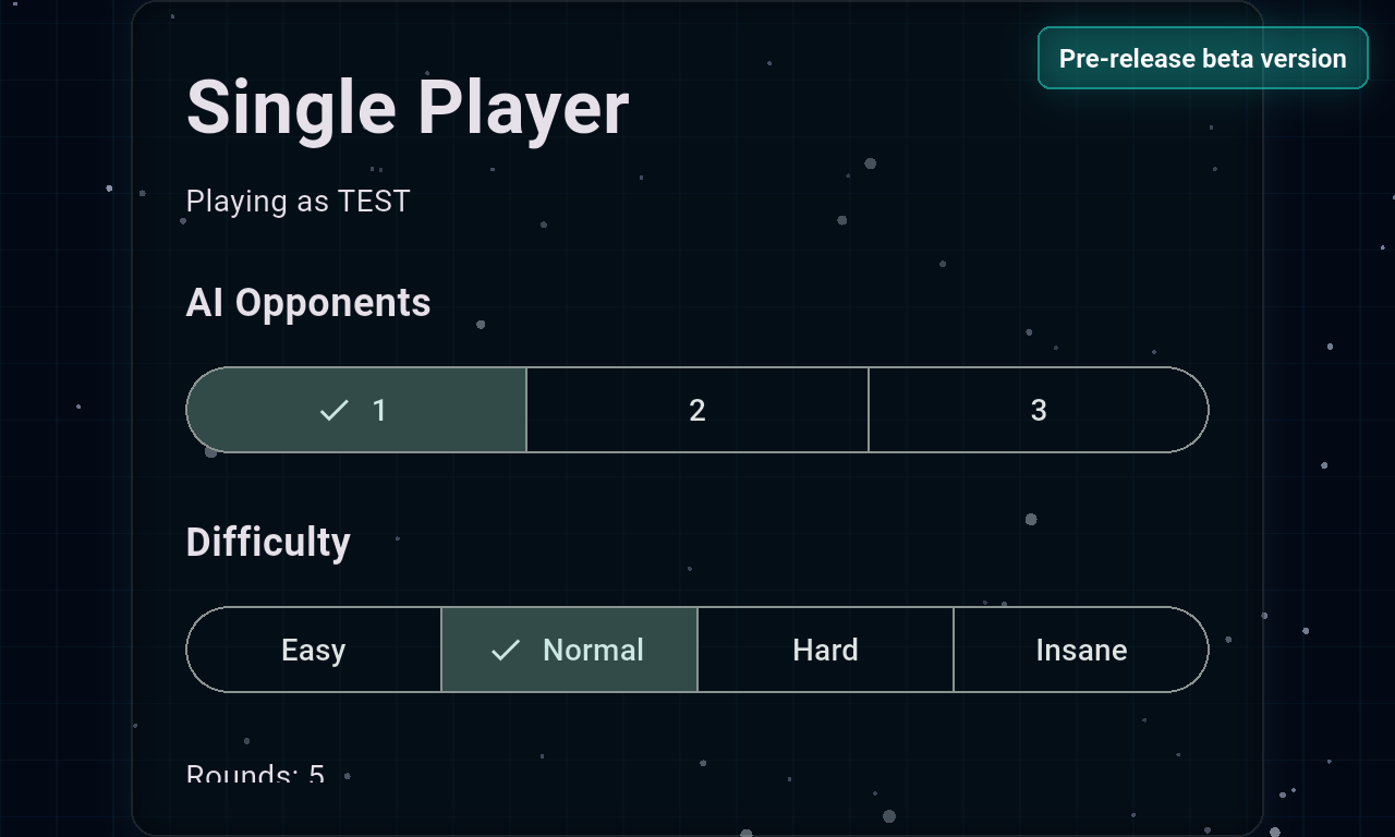 Rocket Rivals single player setup